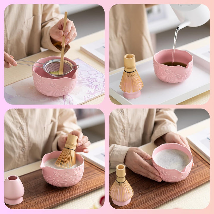 Matcha-Schneebesen-Set, 7-teilig, Matcha-Teeset für die Zubereitung von Latte, japanisches Matcha-Se