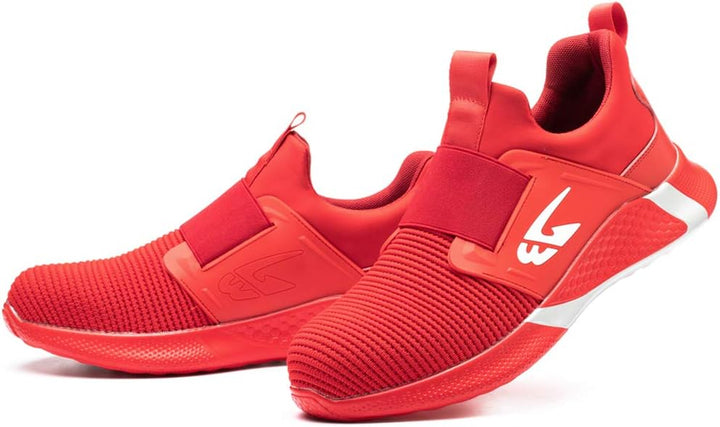 ALOFME Sommer Sicherheitsschuhe Damen Herren S3 Leicht Sportliche Arbeitsschuhe Atmungsaktive Stahlk