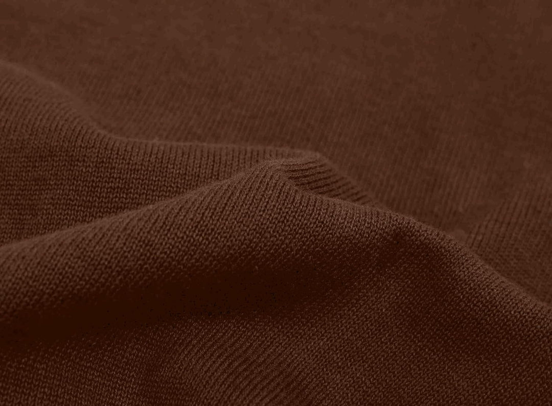 Krumba Herren Baumwolle Übergross V-Ausschnitt Klassik Pullover 3XL Chocolate, 3XL Chocolate