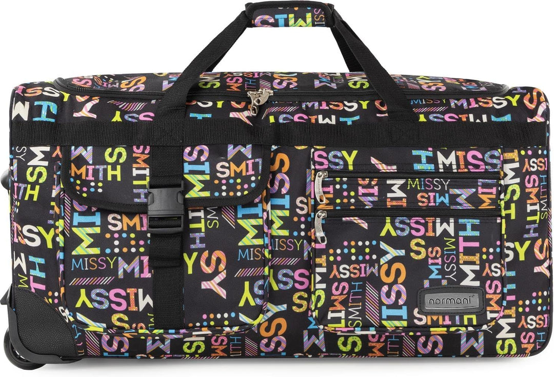 normani Reisetasche 80 L Reise-Trolley Jumbo XXL Big-Travel mit 3 Rollen und grossem Hauptfach - rie