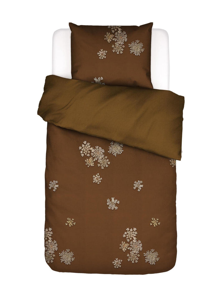 ESSENZA Bettwäsche Lauren Blumen Baumwollsatin Cinnamon, 155x220 + 1 x 80x80 cm, 401296-100DE-014, 1