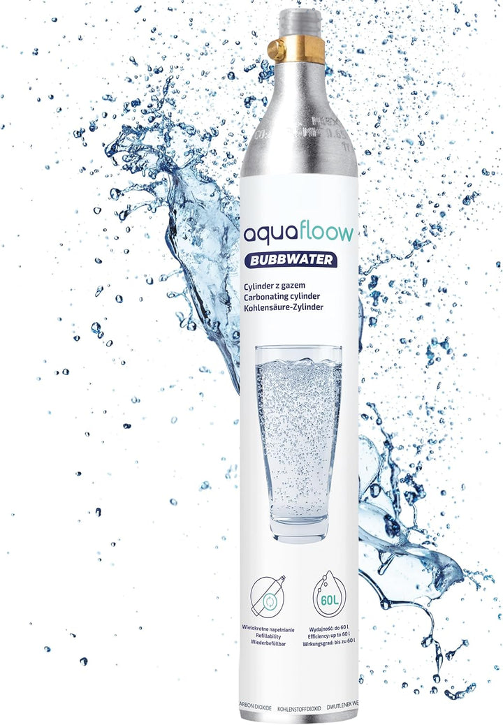 Aquafloow Wassersprudler, Sprudelwasser Maschine, 800ml Wasser Sprudel PET- Flaschen BPA-Frei | Spru