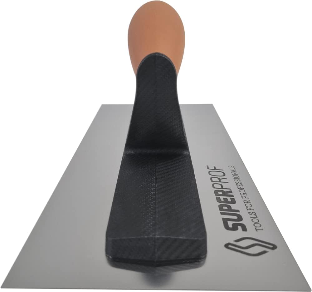 Super Prof by Maurerfreund, Comfort-Glättekelle, Extraleichte Carbon-Stütze mit Softgriff, Stabiles