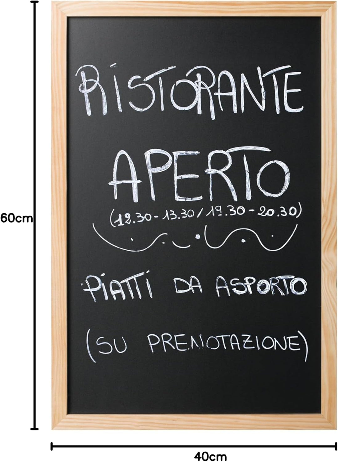 Bi-Office, Blackboard Back2Chalk Essentials, Kreidetafel mit Kiefer Rahmen, 60x40cm 60x40cm Kieferra