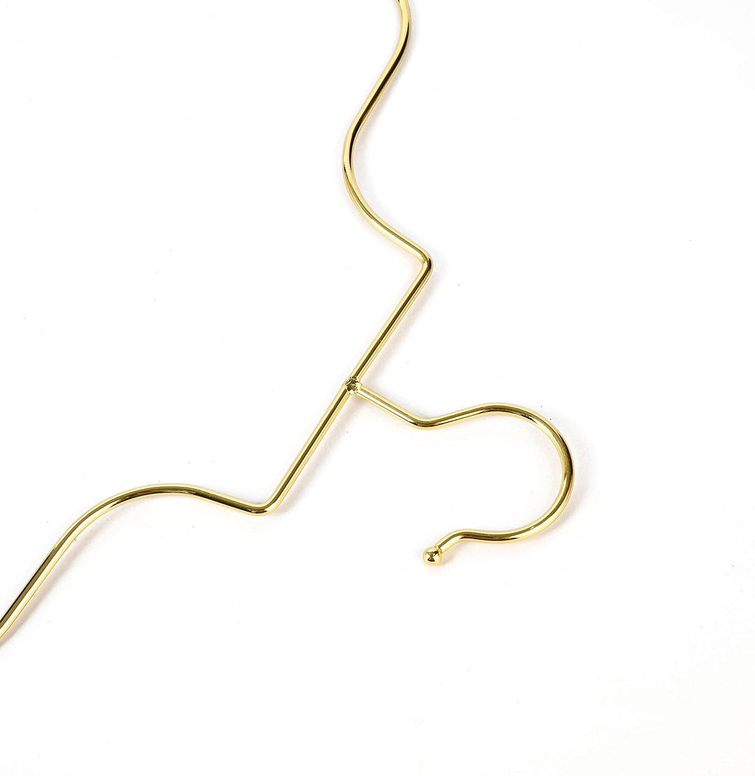 Arekuaei Kleiderbügel, goldfarben, für Dessous, Körperform, Metall, für Bikini, Bademode, 10 Stück