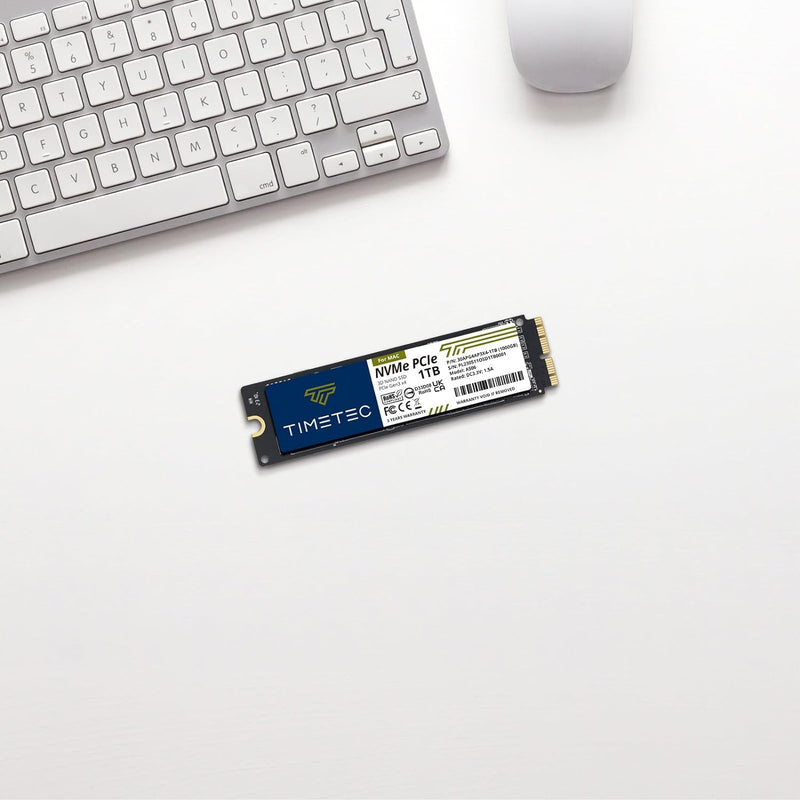 Timetec 1 TB(1000GB) MAC SSD NVMe PCIe Gen3x4 3D NAND TLC Lesen bis zu 1.900 MB/s Kompatibel mit App