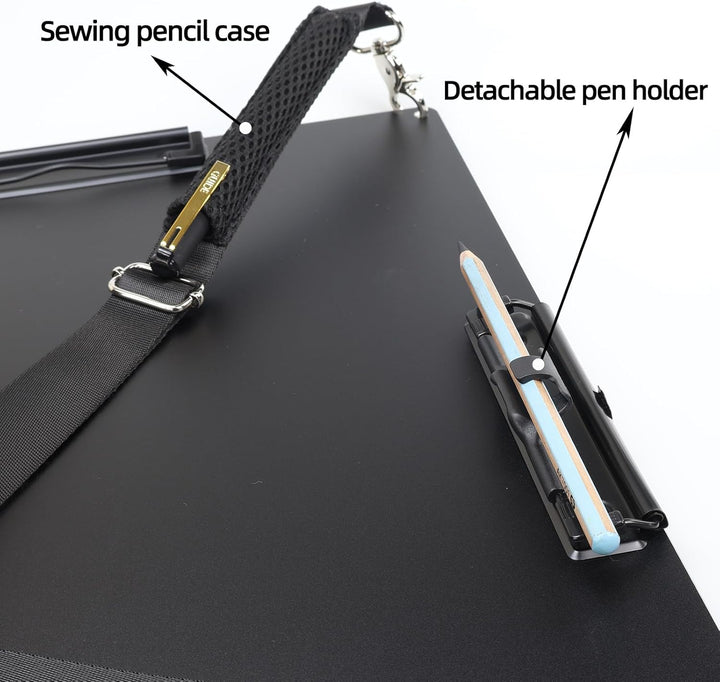 Aluminium-Klemmbrett, A4-Grösse (24,1 x 32,4 cm), zwei Clip-Klemmbretter mit 160 cm verstellbarem Sc