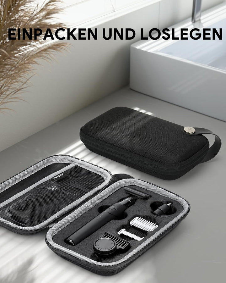 Xpert T Magnetisch Rasierer Herren Elektrisch mit Etui, Unisex Barttrimmer mit Nasenhaartrimmer, Ver