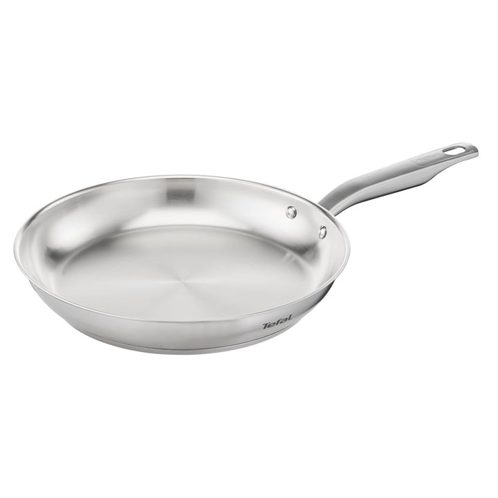 Tefal Virtuoso Bratpfanne 28 cm, Edelstahlpfanne unbeschichtet, Pfanne Induktion, langlebig, hochwer