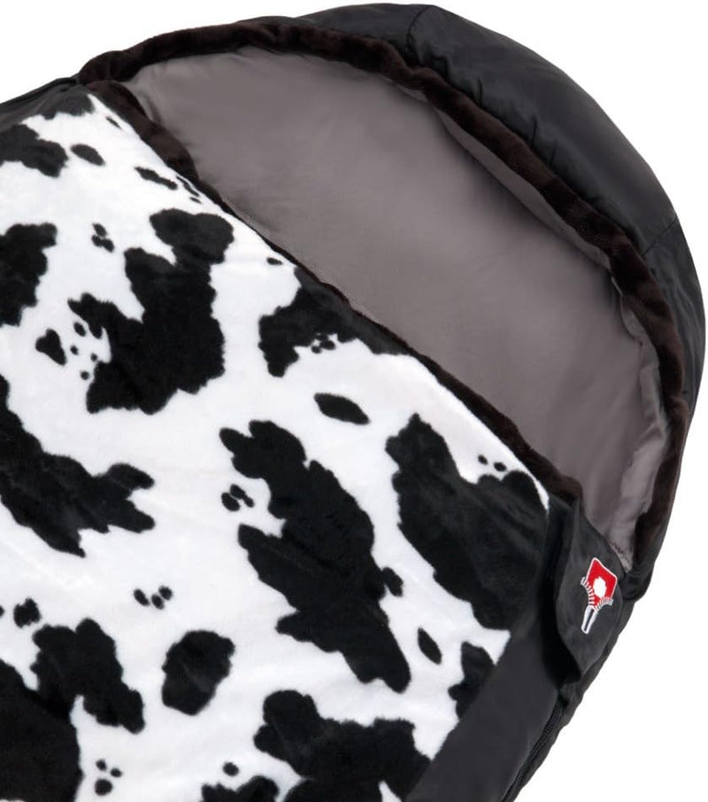 Grüezi+Bag Kinder Schlafsack Mitwachsend Grow Cow RV Rechts, Schwarz, 34 x 20 x 20 cm