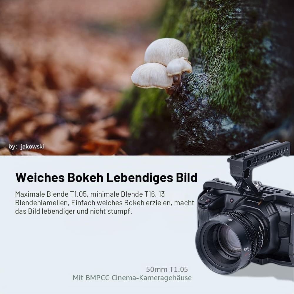 7artisans 35 mm T1.05 manueller Fokus, grosse Blende, Cine Objektiv (für M4/3), für M4/3