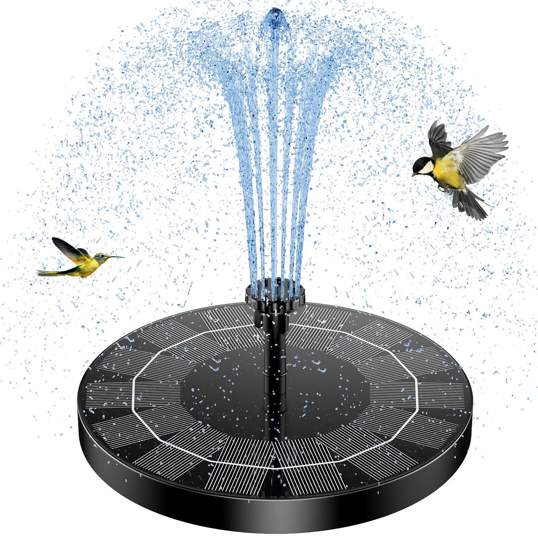 AISITIN Solar Springbrunnen Upgrade, 2,5W 160mm Solarbrunnen Solar Teichpumpe Outdoor Wasserpumpe So