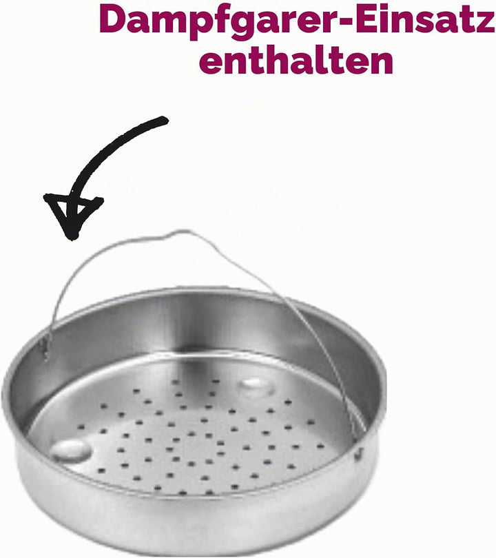 Artame Ovni Schnellkochtopf UFO, 6 l, Edelstahl, Silber