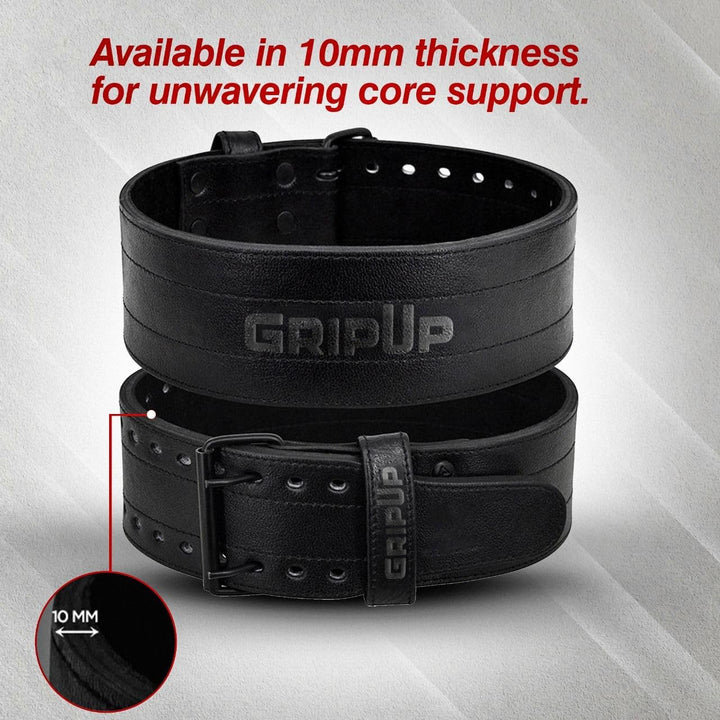 Powerlifting Gürtel 10mm Dickes Echtleder 4” Gewichthebergürtel – Schwerlast Gewichtheben Gürtel für