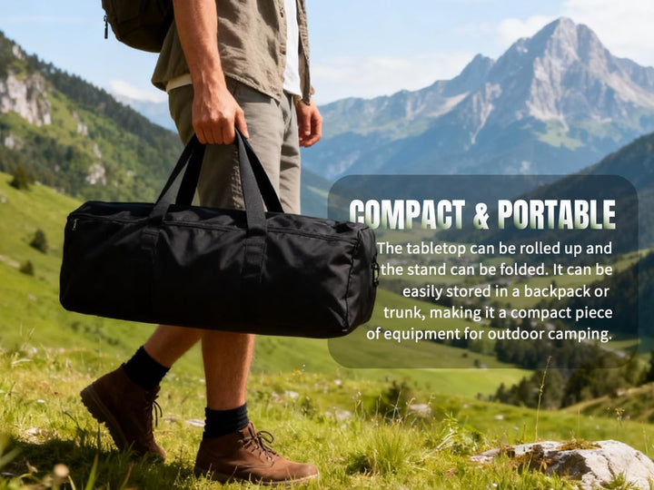 Camping-Tisch, Picknick-Tisch, Klappbar mit Aufbewahrungstasche, Tragbar, Geeignet für Camping, Pick