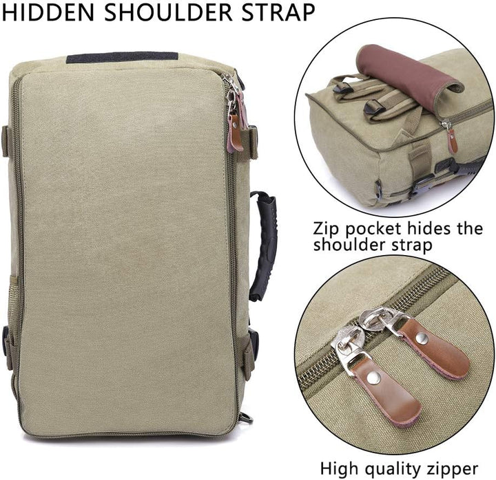 KAKA Rucksack Reisen, Handgepäck reiserucksack Herren Durable Convertible Duffle Bag Fit für 15,6 Zo