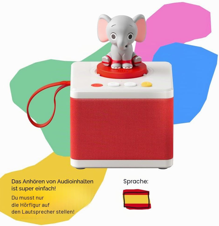 FABA - Geschichtenerzählung für Mädchen und Jungen, Lautsprecher mit dem Charakter Elefant, Lernspie