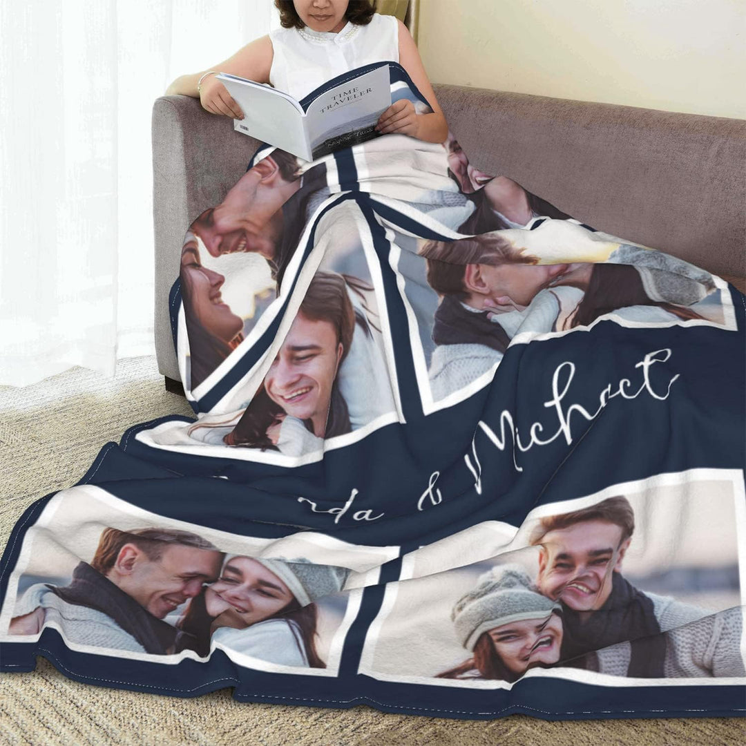 Easycosy personalisierte Decken für Paare Geschenke Benutzerdefinierte Bild werfen Decke Personalisi