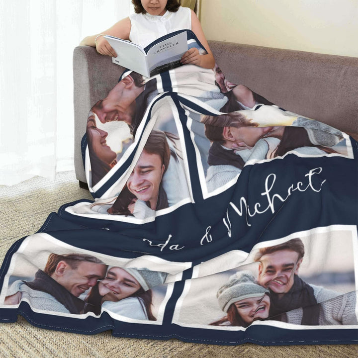 Easycosy personalisierte Decken für Paare Geschenke Benutzerdefinierte Bild werfen Decke Personalisi