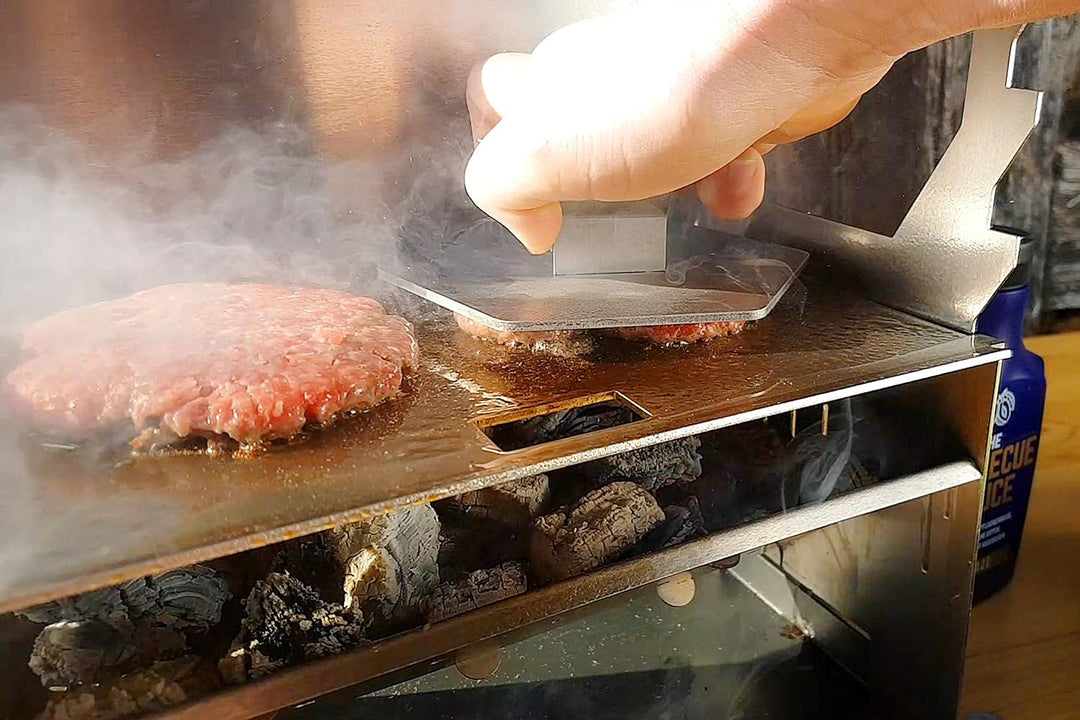 FENNEK Plancha Platte | Zubehör für den mobilen und steckbaren Holzkohle-Grill aus Edelstahl für Cam