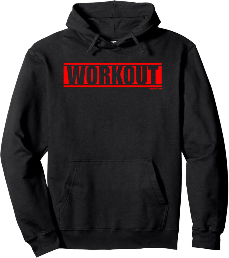 Workout Rot Gym Fitness Workout Gym rotes Druck Motiv Pullover Hoodie