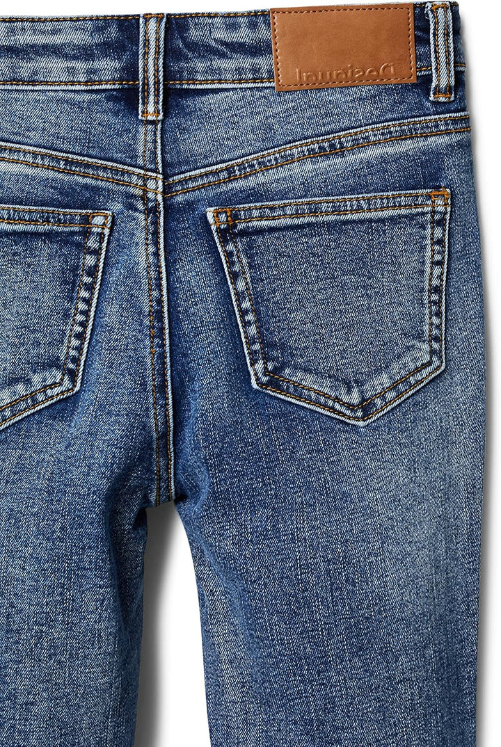 Desigual Mädchen Kids Top-BO Jeans 4 Jahre Blau, 4 Jahre Blau