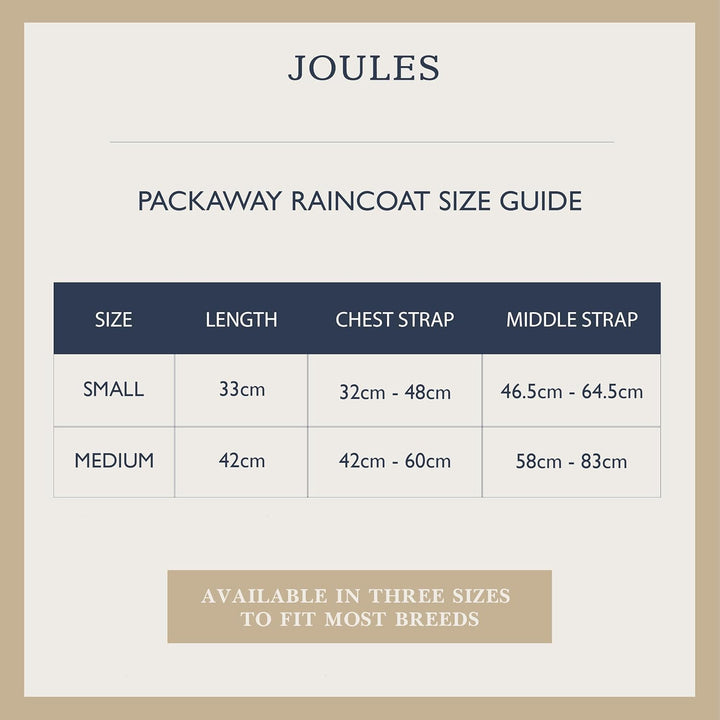 Rosewood x Joules Henson Check Packaway Jacke für Hunde, Grösse M, waschbar, leicht und tragbar, was