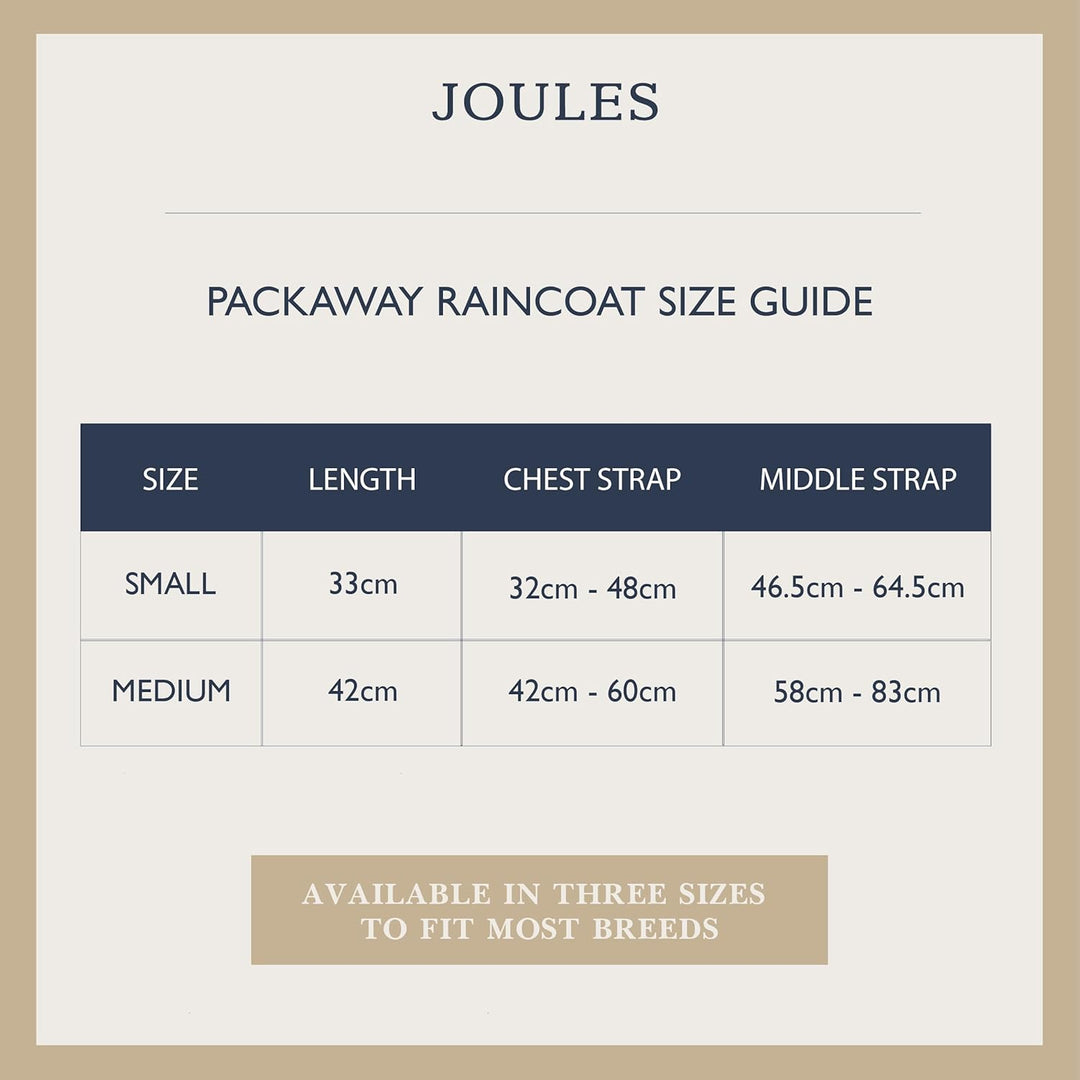 Rosewood x Joules Henson Check Packaway Jacke für Hunde, klein, waschbar, leicht und tragbar, wasser