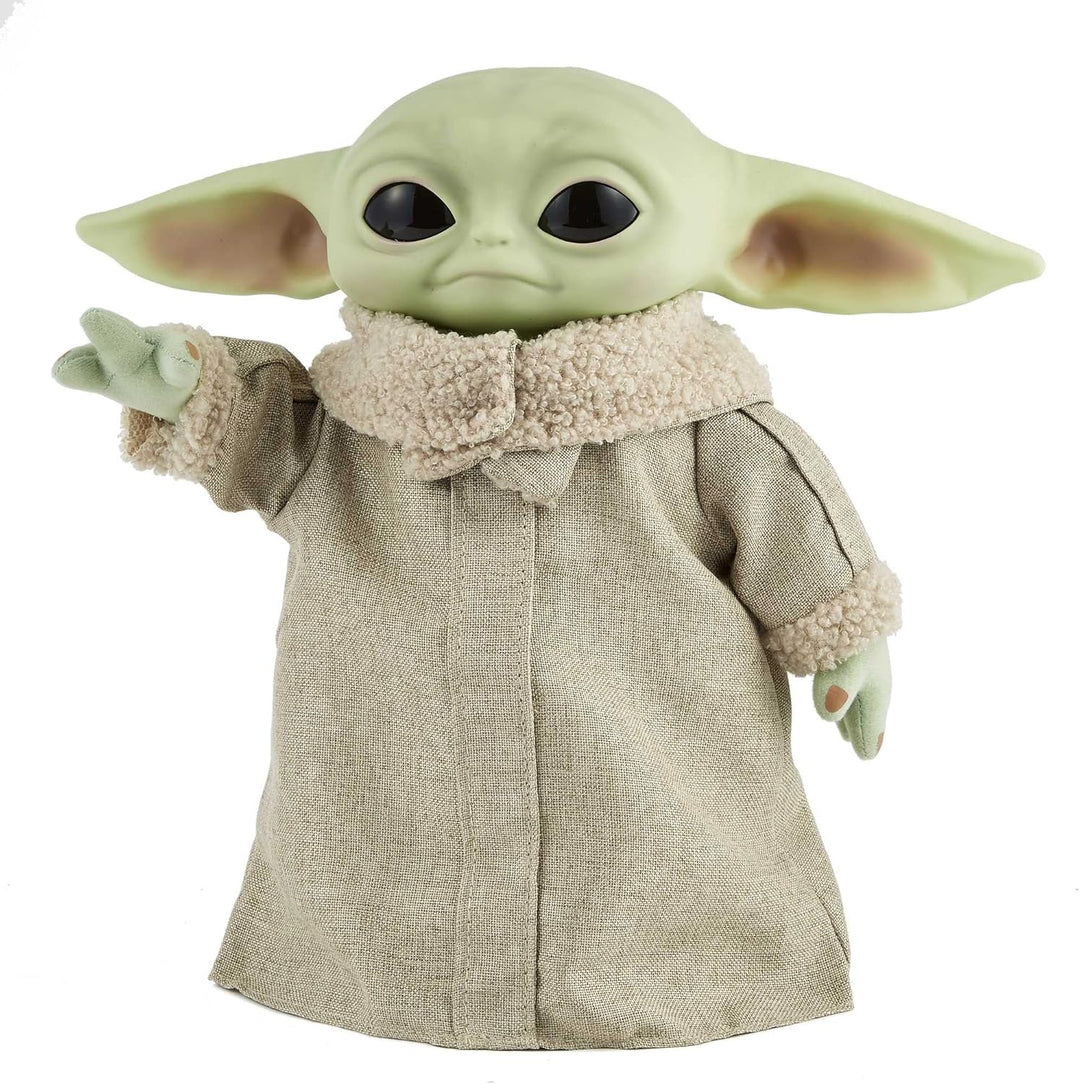 Mattel Disney Star Wars Spielzeug, The Child Plüschfigur, aus 'The Mandalorian', interagierend, mit