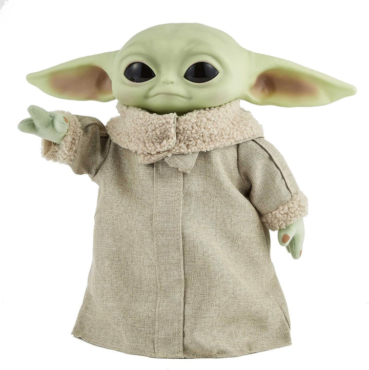 Mattel Disney Star Wars Spielzeug, The Child Plüschfigur, aus 'The Mandalorian', interagierend, mit
