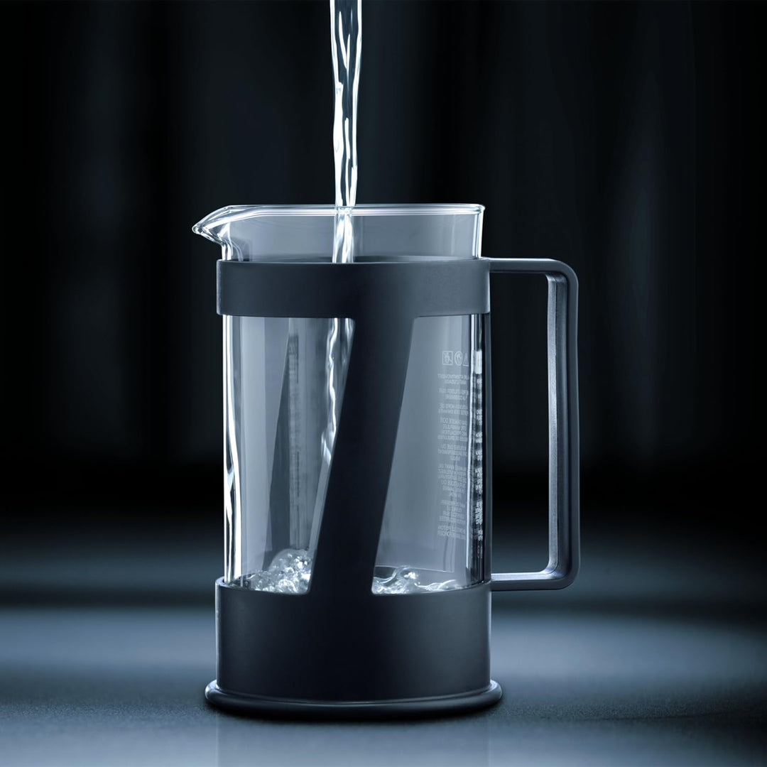 Bodum CREMA Kaffeebereiter (French Press System, Permanent Edelstahl-Filter, Sicherheits-Deckel, 1,0