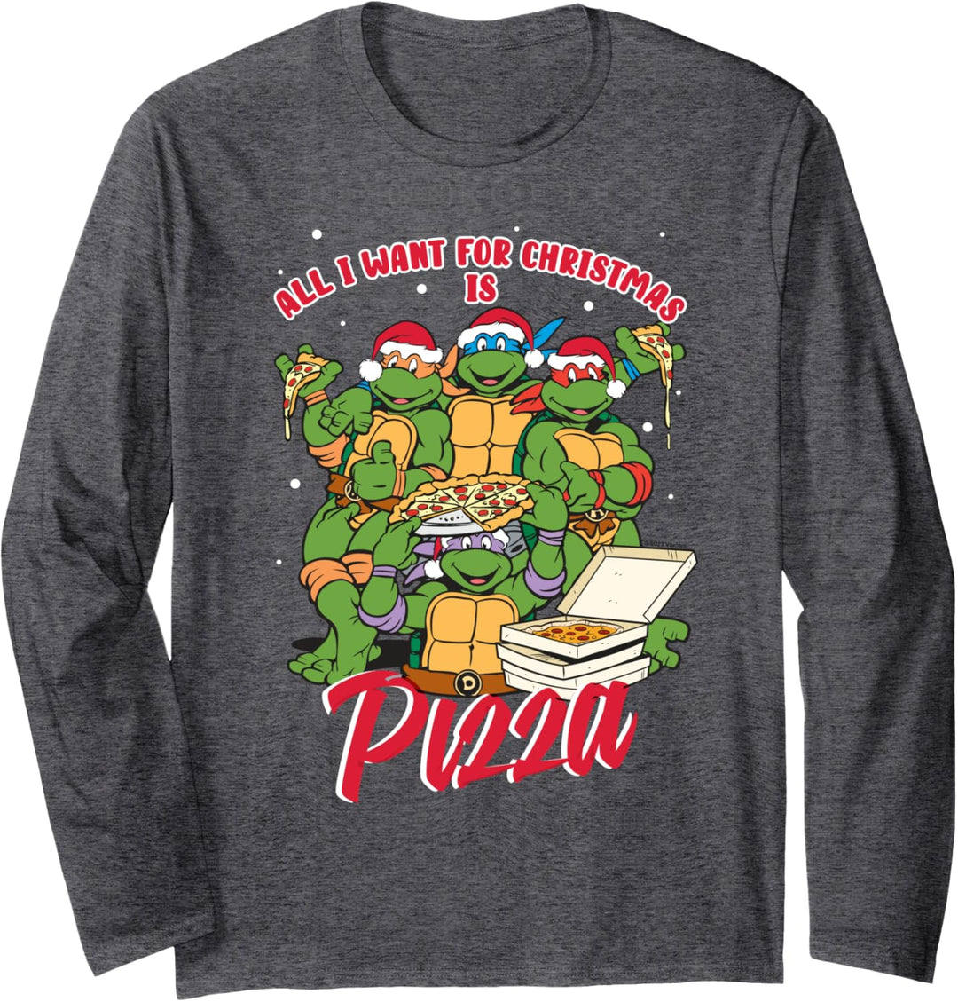 Teenage Mutant Ninja Turtles Christmas Pizza Langarmshirt