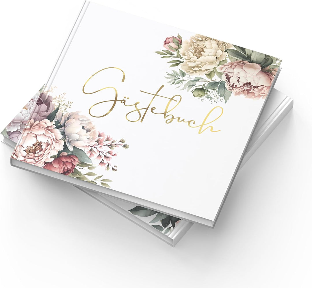 Gästebuch zum Ausfüllen &amp; Fotos Einkleben - Erinnerungsbuch für Brautpaar, JGA Spiele, Kinder-Geburt