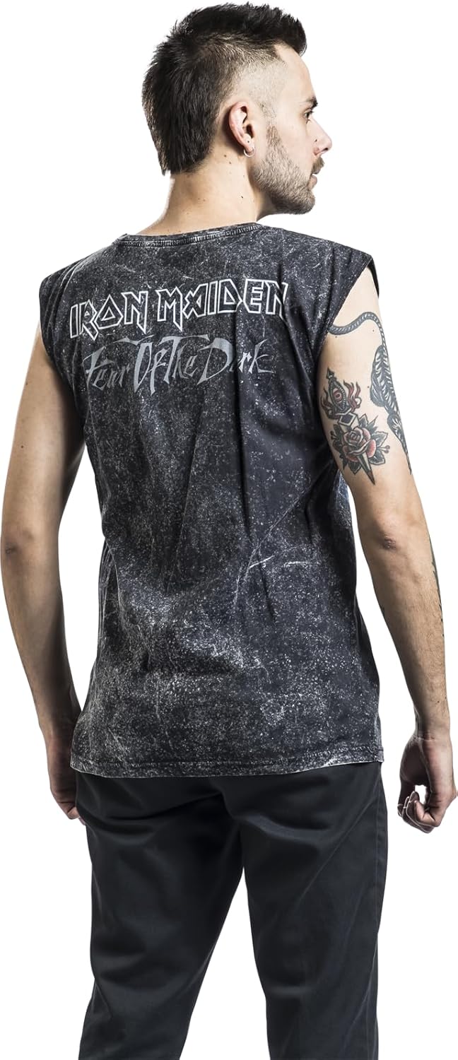 Iron Maiden Fear of The Dark Männer Tank-Top grau Band-Merch, Bands M Grau, M Grau