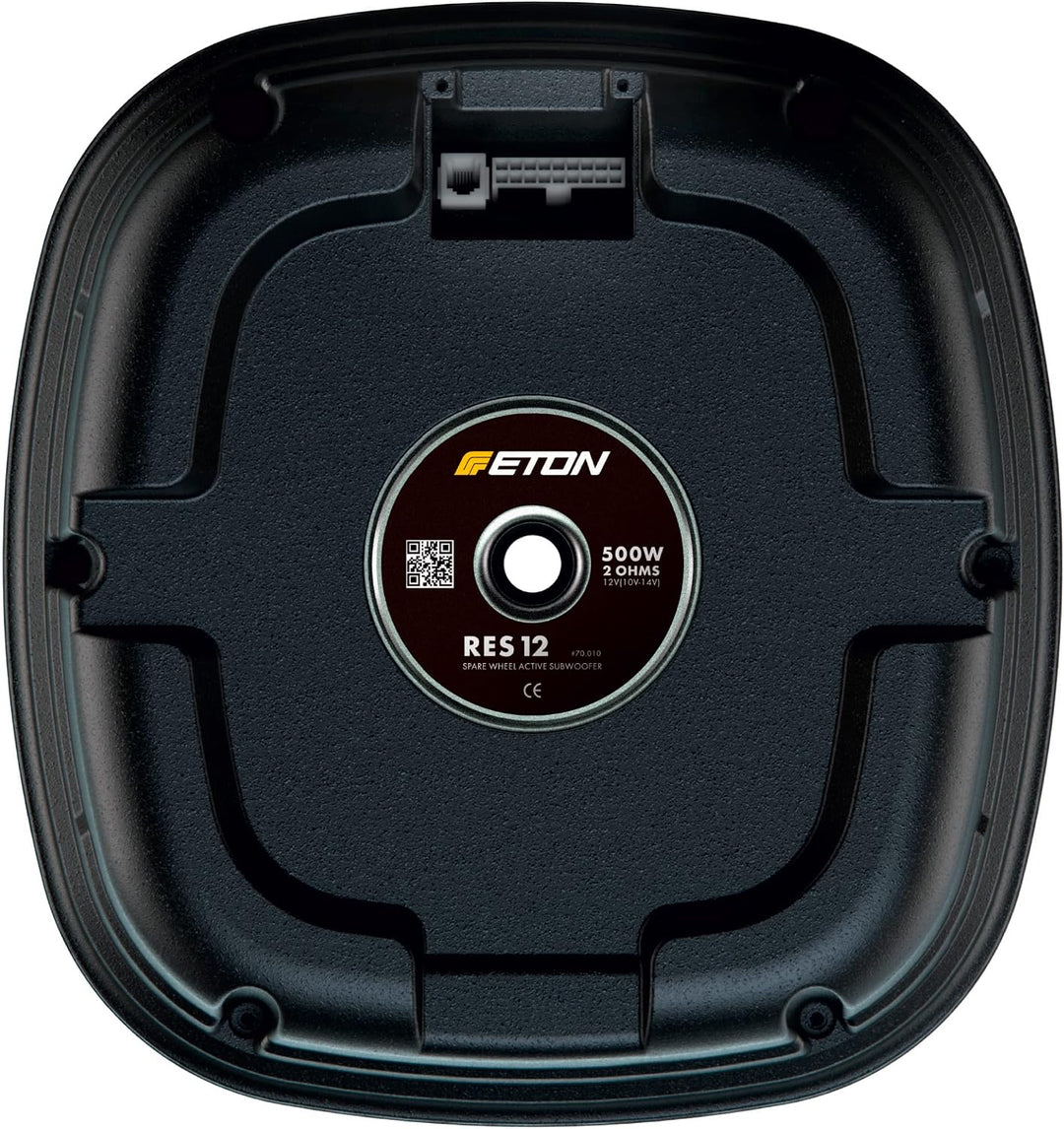 ETON Res 12 – Flacher Reserverad Aktiv Subwoofer, aktive Bassbox bestückt mit 30 cm / 12“ Woofer und