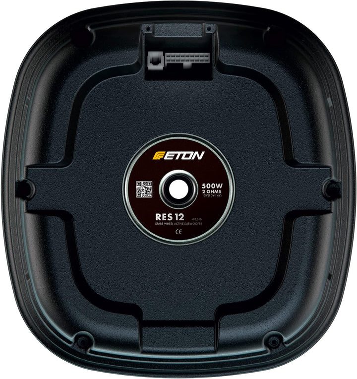 ETON Res 12 – Flacher Reserverad Aktiv Subwoofer, aktive Bassbox bestückt mit 30 cm / 12“ Woofer und