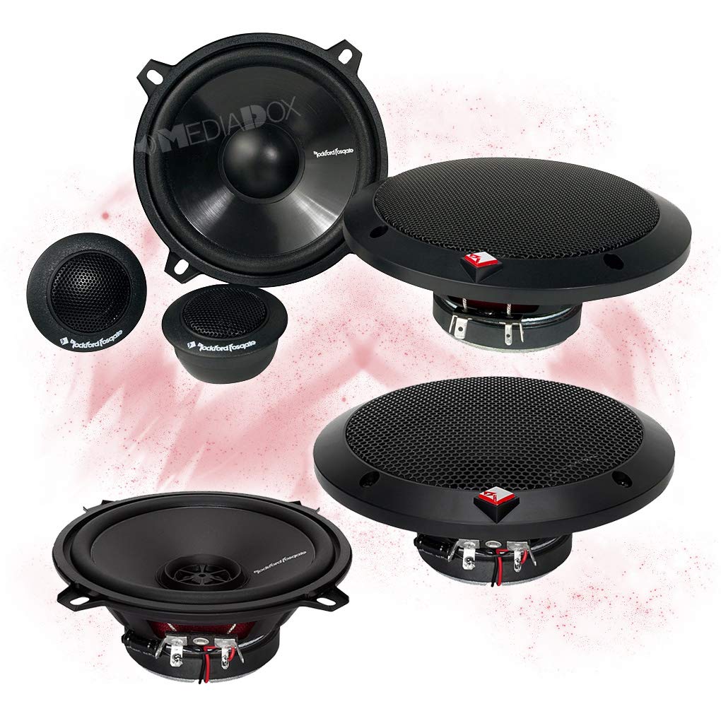 Mediadox Front/Heck 13cm/130mm Auto Lautsprecher/Boxen/Speaker Komplett-Set von Rckford Fsgate kompa