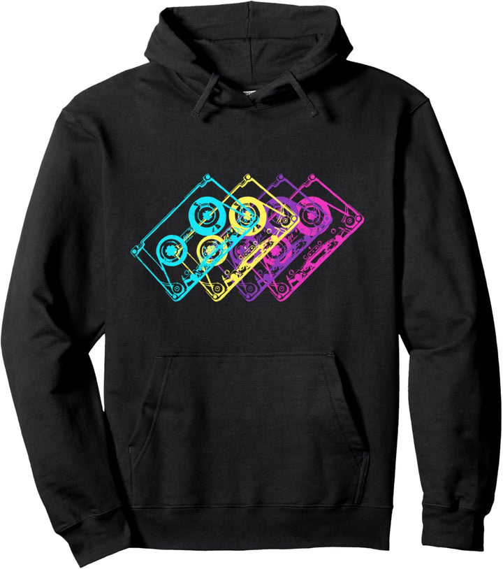 Retro Musik Kassetten Mixtape 80er und 90er Jahre Pullover Hoodie