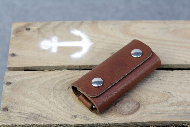 Pack & Smooch Schlüsseletui, Schlüsselorganizer aus Naturleder für bis zu 8 Schlüssel Handmade in Ge