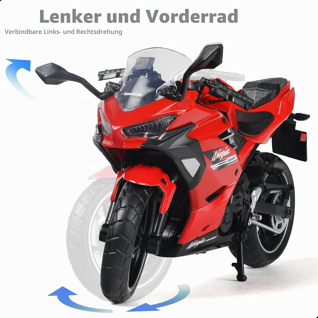 Massstab 1:12 Modell Motorrad Kompatible für Kawasaki Ninja 400 Kunststoff mit Druckguss Motorrad-Mo