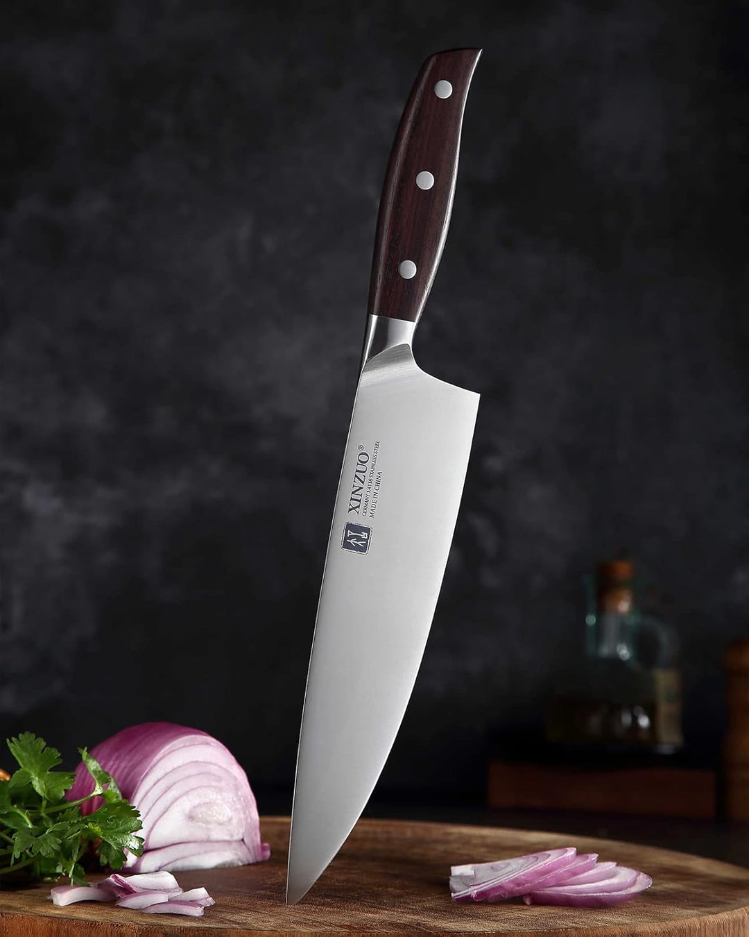 XINZUO 20.3cm Kochmesser Deutschem 1.4116 Edelstahl, Hochgekohlter Edelstahl Scharfe Messerklinge Ch