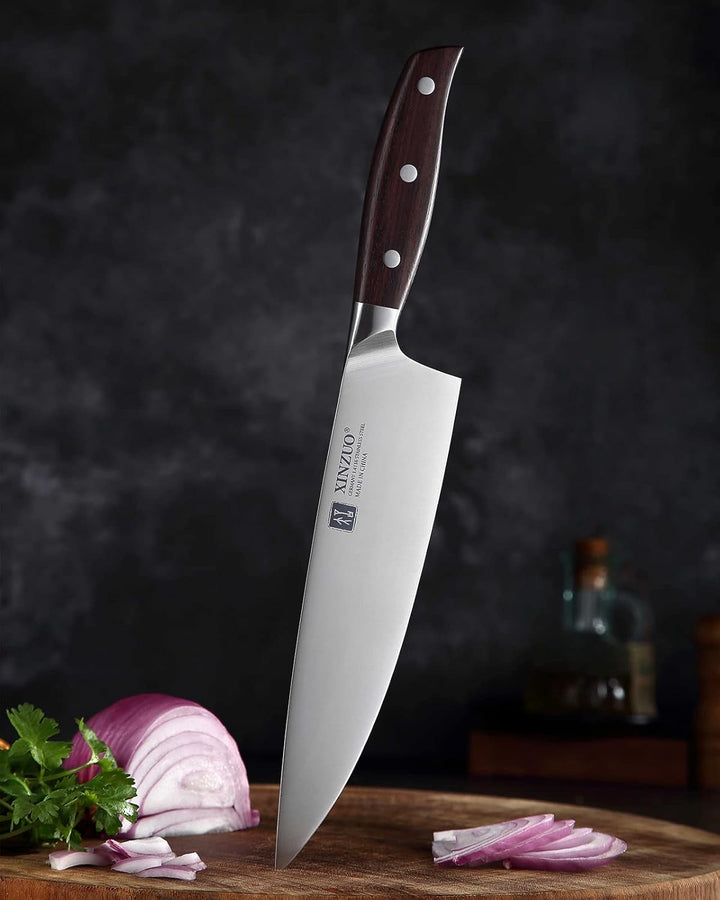 XINZUO 20.3cm Kochmesser Deutschem 1.4116 Edelstahl, Hochgekohlter Edelstahl Scharfe Messerklinge Ch