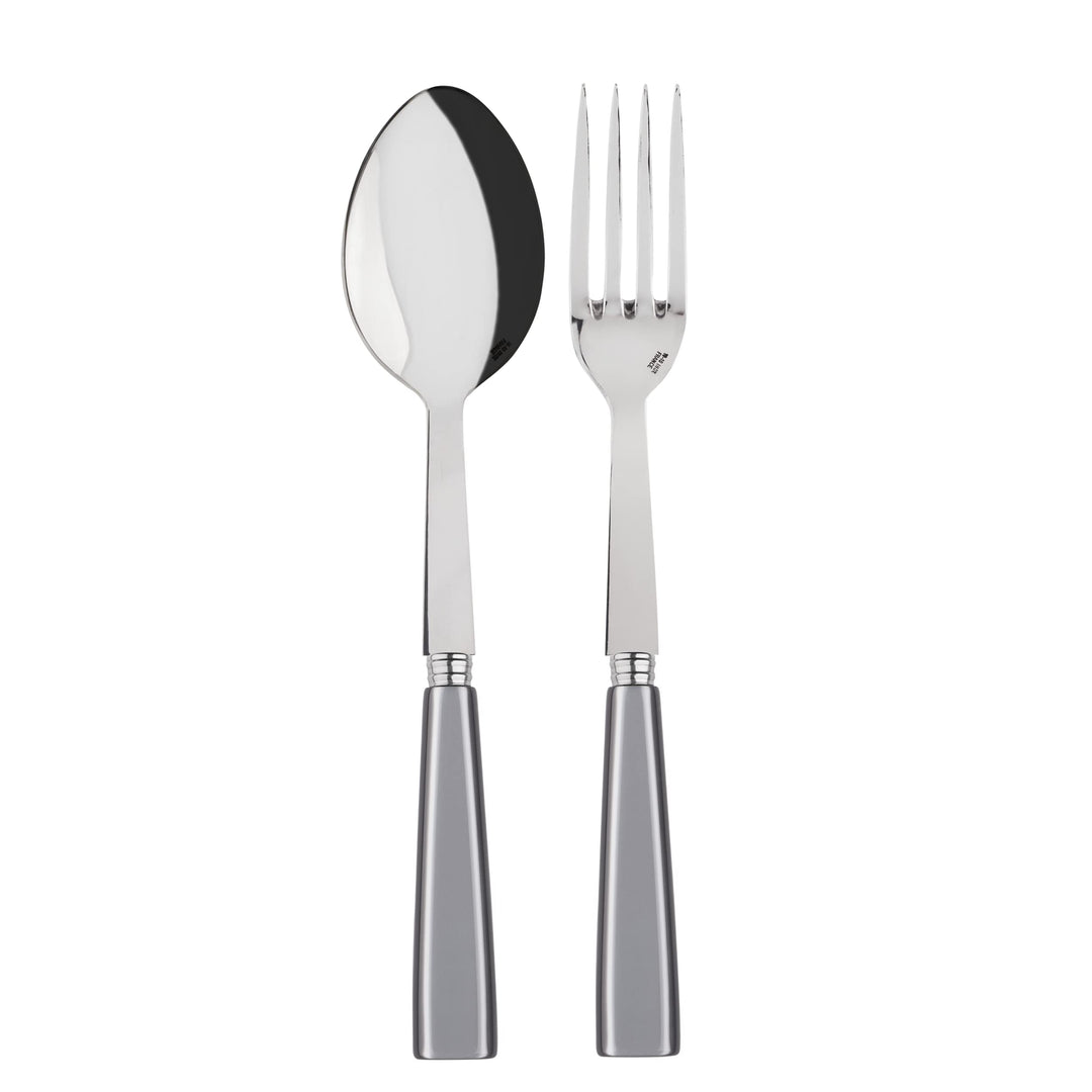 SABRE PARIS - Servierbesteck, 2-teilig - Icon - Grosse Gabel & Servierlöffel - Edelstahl & Acryl - S