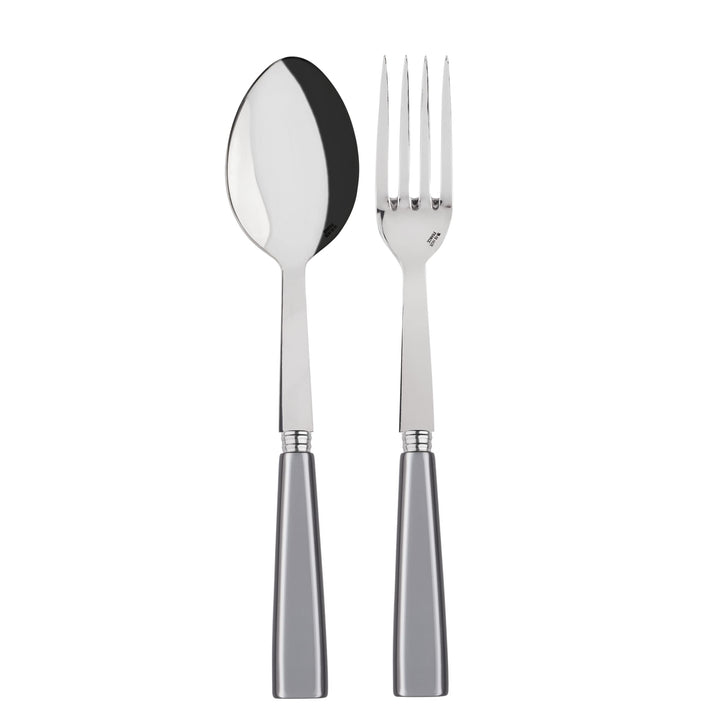 SABRE PARIS - Servierbesteck, 2-teilig - Icon - Grosse Gabel & Servierlöffel - Edelstahl & Acryl - S