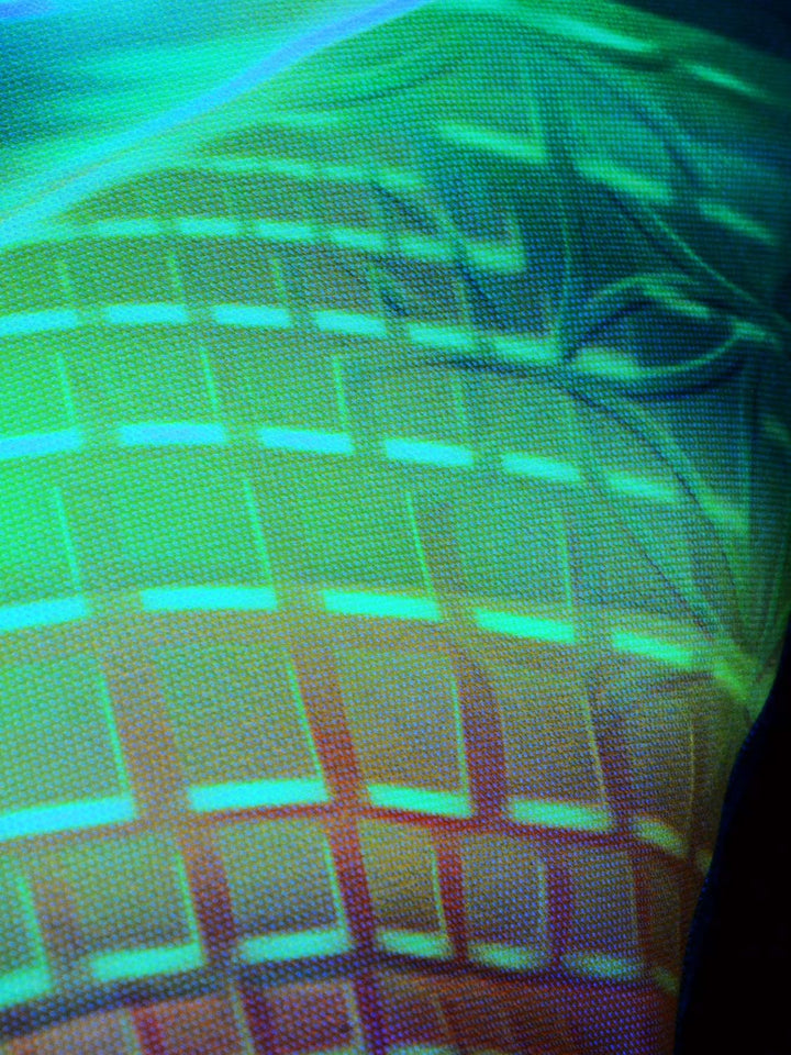 PSYWORK Schwarzlicht Kissen Neon Prismatic, 50x70cm