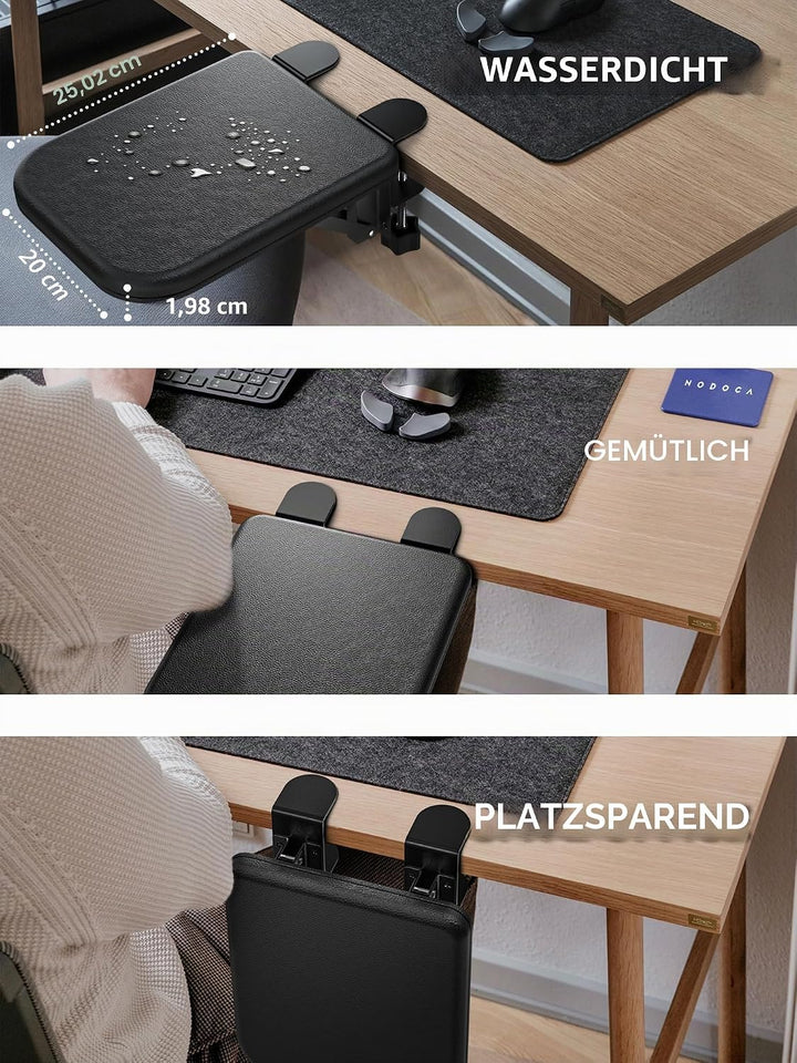 NODOCA Arm Rest for Desk, Ergonomics Wrist Rest, Desk Extender, Soft Sponge Built-in, Comfortable Ar