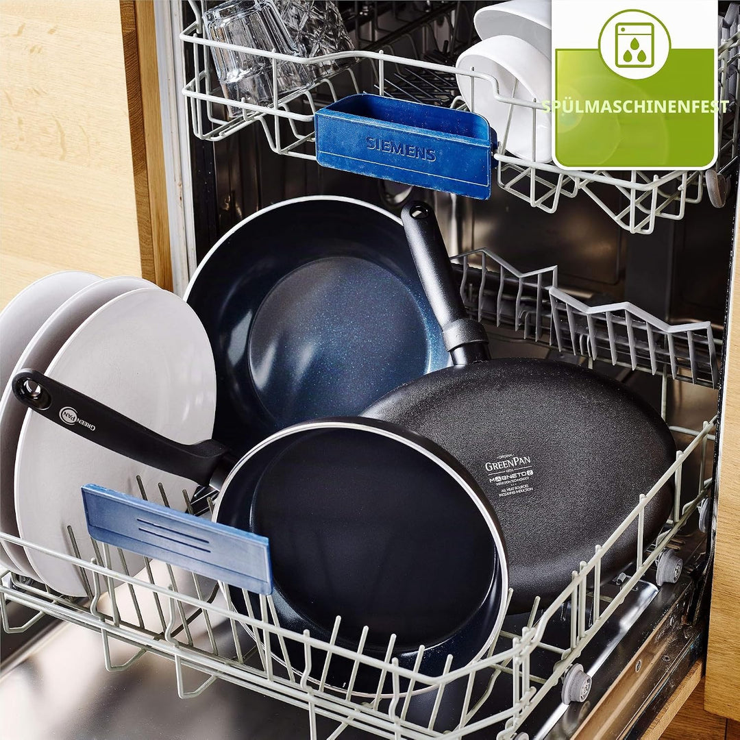 GreenPan Torino Gesunde antihaftbeschichtete Keramik 28cm/3,6 Liter Wok, PFAS frei, Induktion, Backo