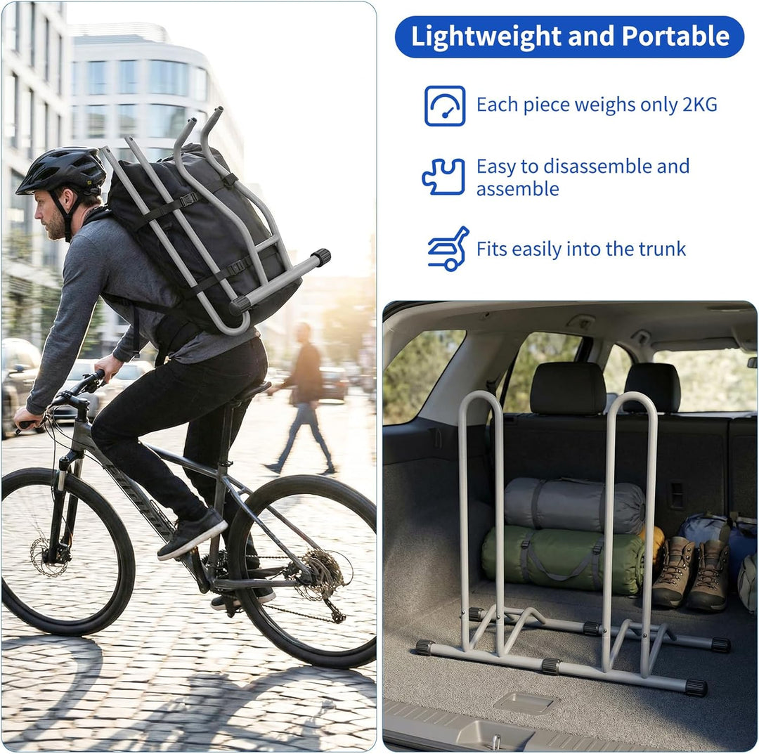 TLGREEN 3 x Fahrradständer Boden,Abnehmbar Fahrräder,Fahrrad Ständer,Reifenbreite bis 80mm,20-28 Zol