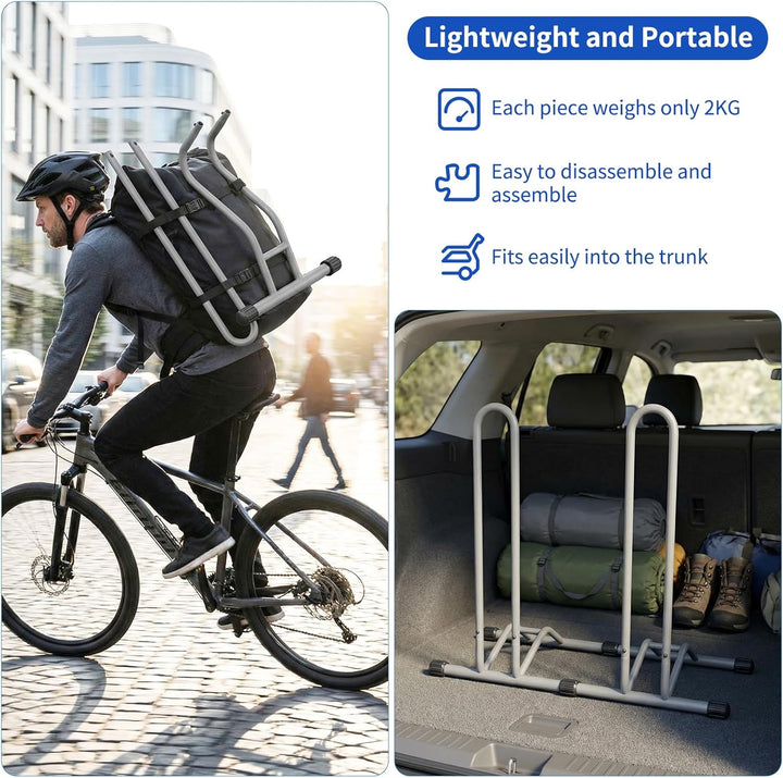 TLGREEN 3 x Fahrradständer Boden,Abnehmbar Fahrräder,Fahrrad Ständer,Reifenbreite bis 80mm,20-28 Zol