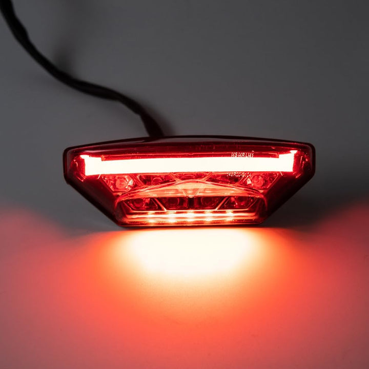 Motorrad Rücklicht LED rot Bremsleuchte hinten Kennzeichenleuchte Tagfahrlicht Universal für 12V Mot
